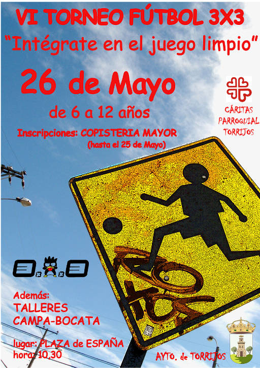 Cartel V ITorneo Futbol 3x3. Nueva fecha Cartel V ITorneo Futbol 3x3. Nueva fecha