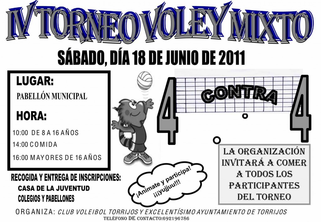 Cartel_IV_Torneo_Voley_Mixto_2011 Cartel IV Torneo Voley Mixto 2011