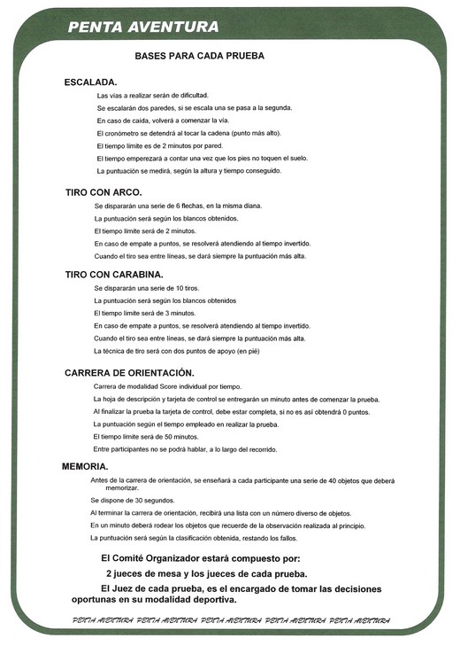 Penta Aventura 2012 Penta Aventura 2012