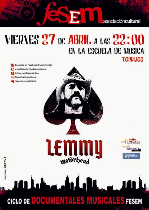 cartel documentales FESEM - lemmy cartel documentales FESEM - lemmy