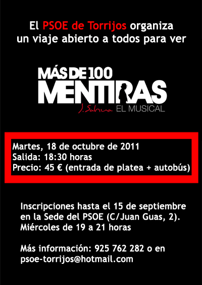 cartel musical más de 100 mentiras cartel musical más de 100 mentiras