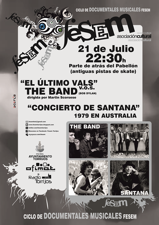 Cartel Docu FESEM: El último vals + Santana Cartel Docu FESEM: El último vals + Santana