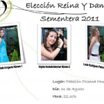 Cartel Elección Reina y Damas Sementera 2011